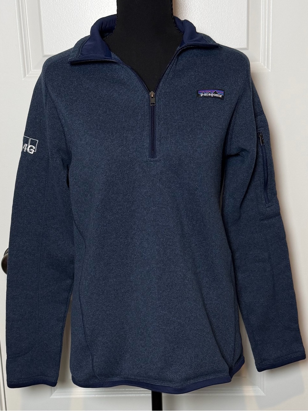 Patagonia Better Sweater 1/4 Zip Fleece Pullover Blue KPMG Logo Women’s Medium